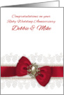 Debbie & Mike Personal Ruby Wedding Anniversary card