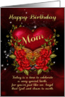 Custom card for Mother, Mom hearts Background card
