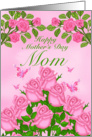 Custom pink rose mother’s day card