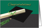 Graduation, Congratulations, Green And Black Graduation card