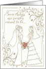 Wedding Congratulations - Two Brides Lesbian Wedding card Stylish card