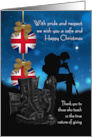 Military Christmas Greeting Card With Pride And Respect, UK card