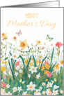Happy Mother’s Day with a Daffodil and Floral Meadow card