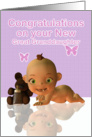 congratulations becoming a Great Grandparents - Baby Girl card