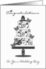 lesbian congratulations Greeting Card with wedding cake card