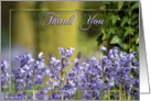 thank you card with bluebells card