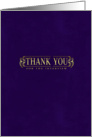 thank you for the interview stylish purple card