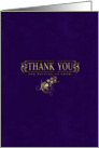 business thank you for helping us grow - stylish purple card