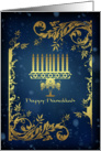 hanukkah holiday card with menorah card