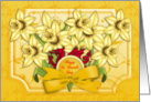 St.David’s Day Greeting Card With Daffodils card