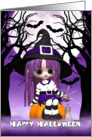 Cute Witch Halloween Card