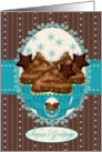 Christmas Chocolate Icing Cupcake Card