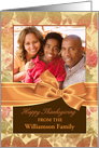 Thanksgiving photo greeting card with fall colors card