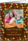 Thanksgiving photo greeting card with fall colors card