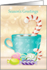 Hot Chocolate And Candy Winter Holiday Card
