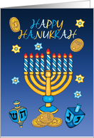 Hanukkah Greeting Card With Menorah card