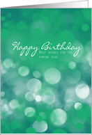Business Birthday Card, Best Wishes For The Coming Year card