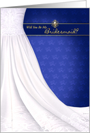 Will You Be My Bridesmaid In Stylish Blues card