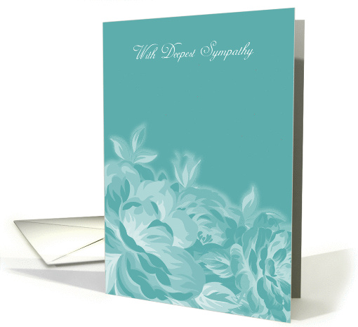 With Deepest Sympathy In Blue And White Floral card (1040085)