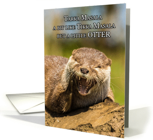Fun Asian Otter Birthday Greeting Card With Humor card (1083272)
