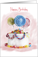 Candy Birthday Cake Card