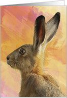Wild Hare Note Card