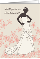 Will You Be My Bridesmaid Greeting Card Stylish And Modern card