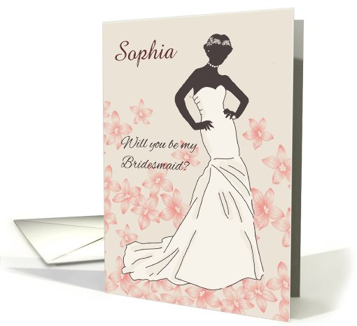 Custom Will You Be My Bridesmaid Greeting Card Stylish And Modern card