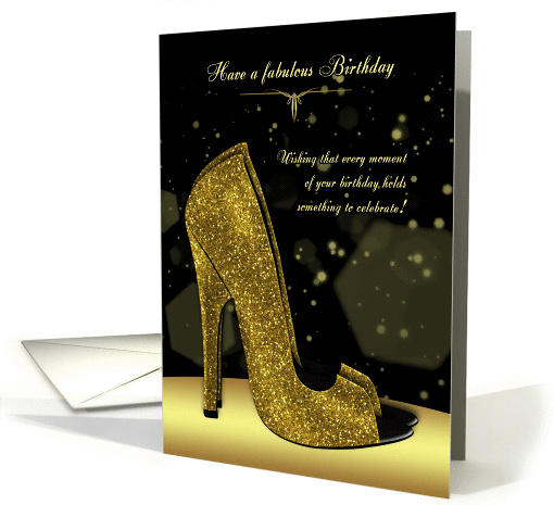 Stylish Glamour Shoe Birthday For Her card (1116002)