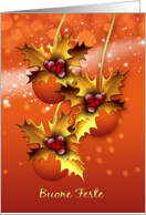 Buone Feste - Italian For Happy Holidays Stylish Christmas Card
