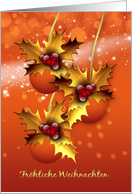 Froehliche Weihnachten Stylish German Christmas Card