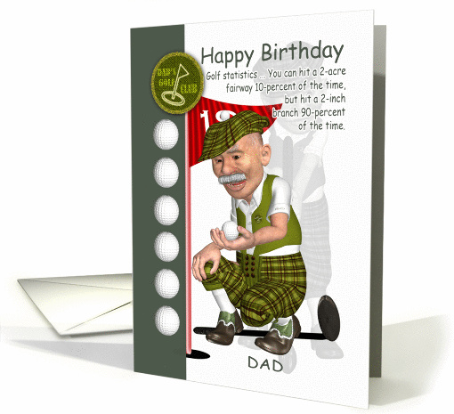 Dad Golfer Birthday Greeting Card With Humor card (1131132)