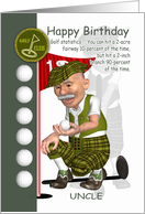 Uncle Golfer Birthday Greeting Card With Humor card