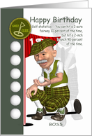 Boss Golfer Birthday Greeting Card With Humor card