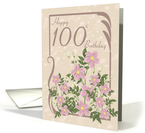 Floral 100th Birthday card (1134718)