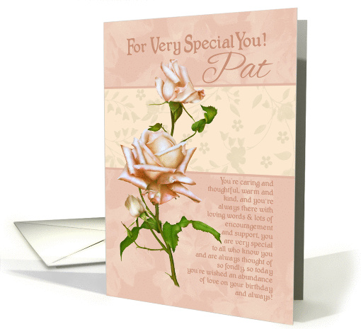 For Very Special Pat Birthday Rose card (1146782)