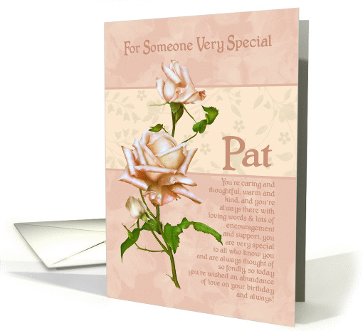 For Very Special Pat Birthday Rose card (1146786)