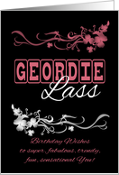 Geordie Lass Birthday Card with Blended Flowers card