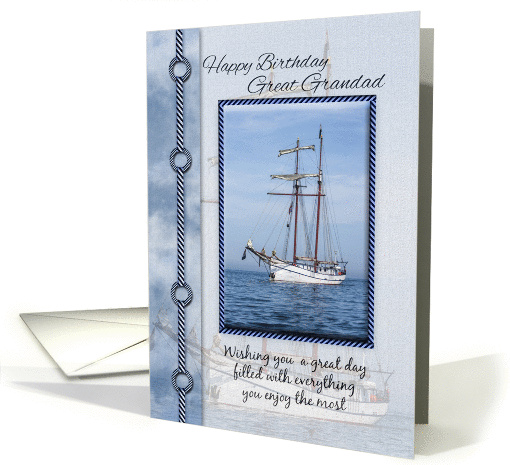 Great Grandad Yacht Birthday Greeting card (1153014)