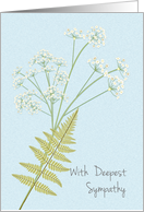 Simply Stated Sympathy With Flowers And Ferns card
