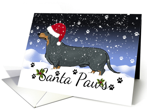 Dachshund Santa paws Winter Holiday card (1179218)