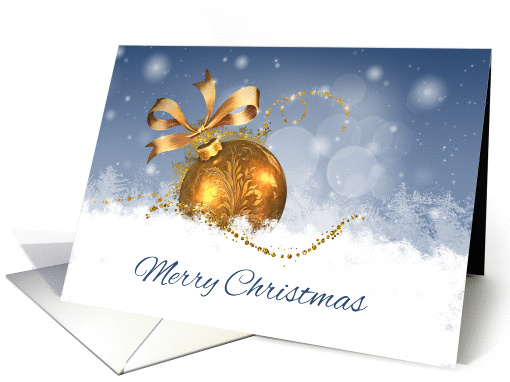 Stylish Christmas Ornament In The Snow card (1190740)