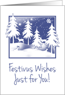 Winter Scenery Festivus Card