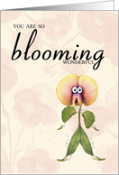 you are so blooming wonderful - thank you with flower person card