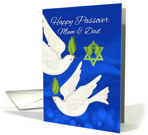 Mum & Dad Passover Dove And Olive Leaf card (1265410)