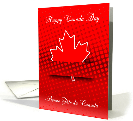 Stylish design for Canada Day In Both French Canadian And English card