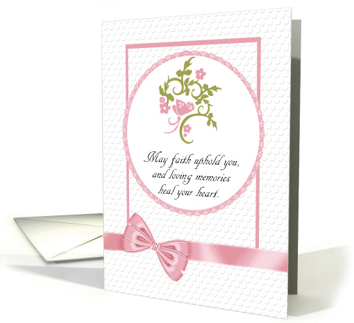 Pretty Floral And Butterfly Heartfelt Sympathy card (1297666)