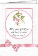 Pretty Floral And Butterfly Heartfelt Sympathy card