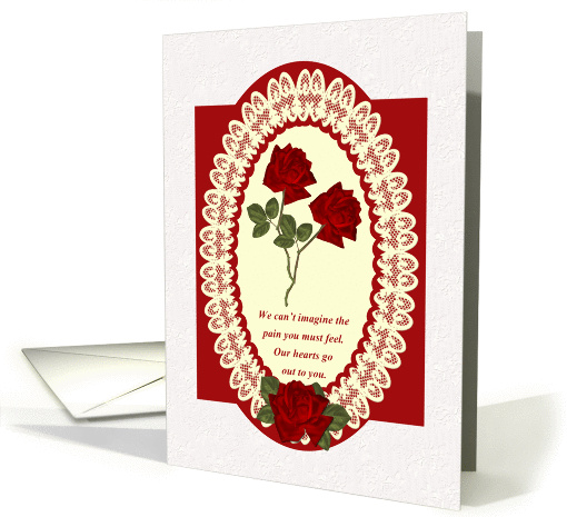 Suicide Sympathy With Red Rose And Lace card (1314218)