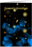 Business Holiday Card Season’s Greetings Blue And Gold card